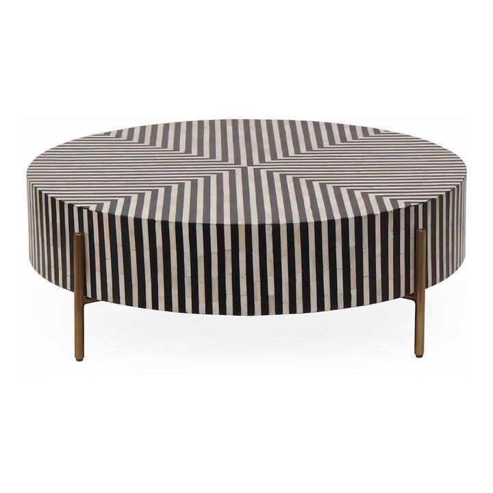 Moe's Home Collection Chameau Small Coffee Table Black and White
