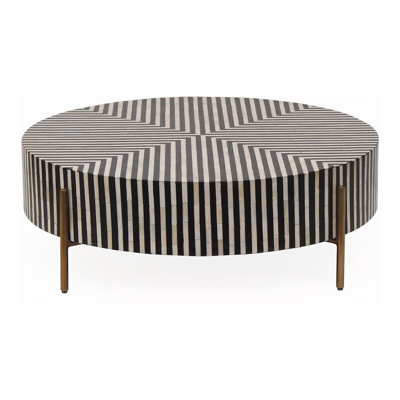 Moe's Home Collection Chameau Small Coffee Table Black and White