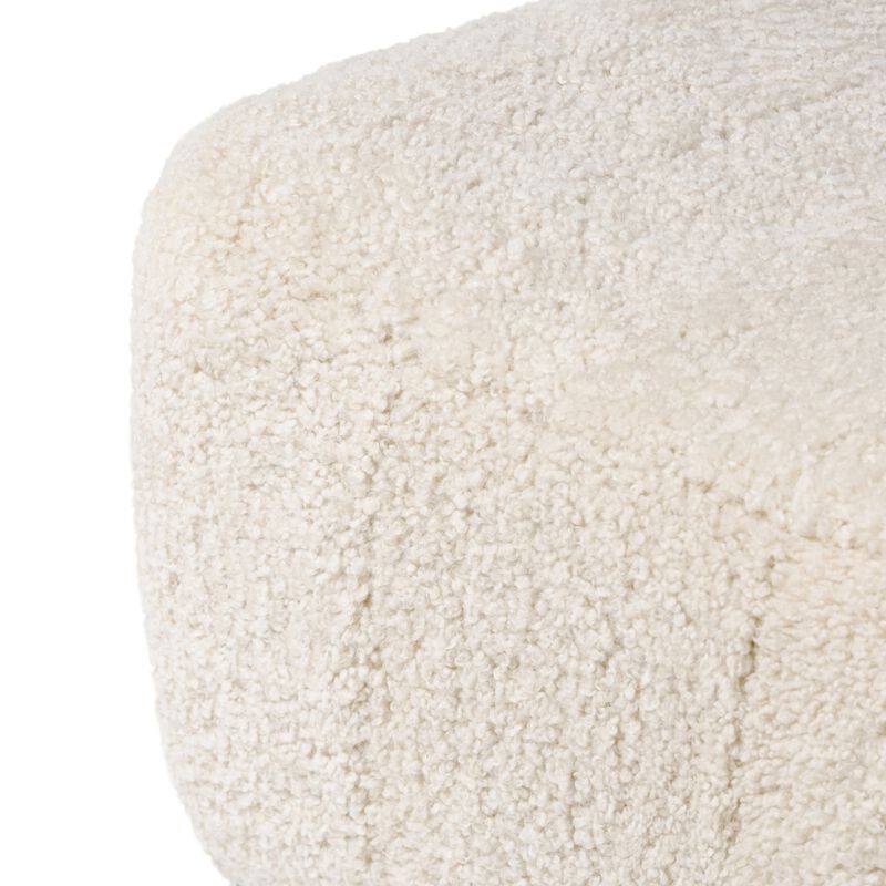 Oslo Beige Shearling Ottoman