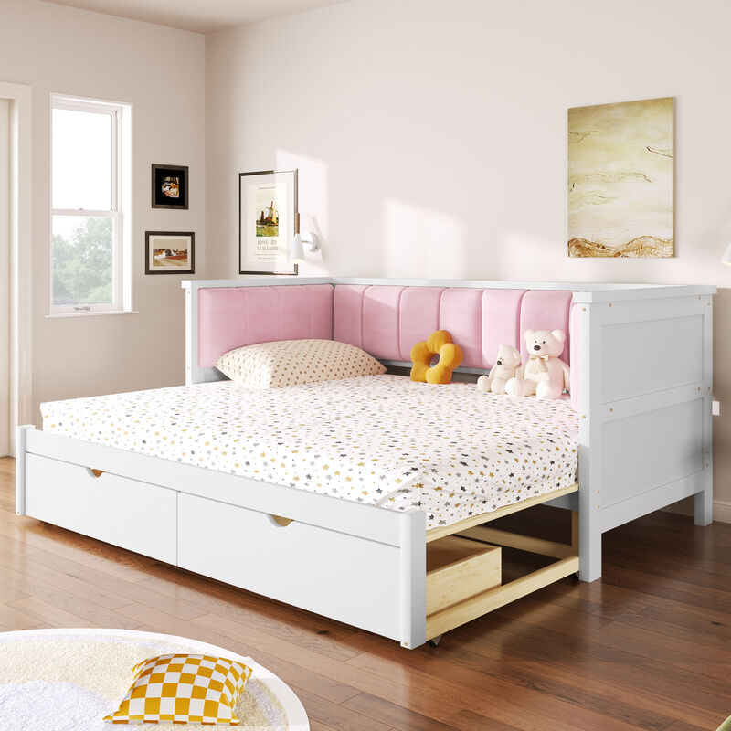 Merax Twin XL Convertible to King Upholstered Daybed image number 3