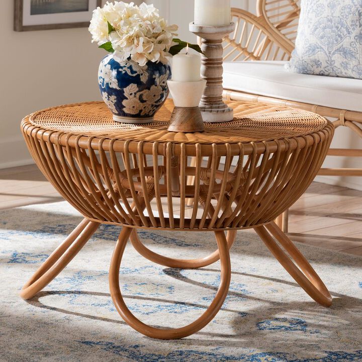 bali & pari Abel Natural Rattan Coffee Table