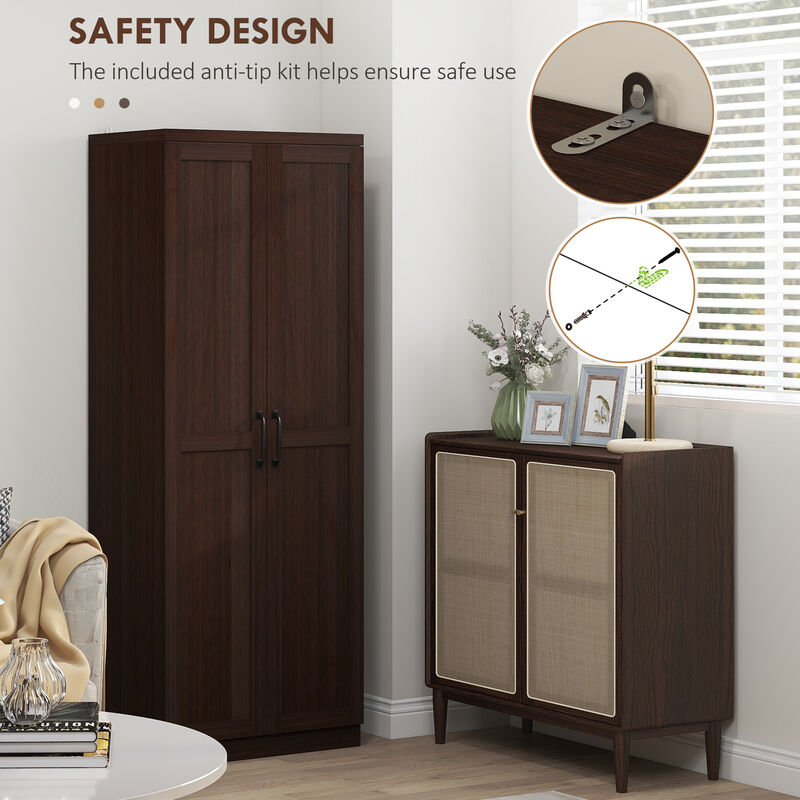 Hivvago Pantry Cabinet with 5-Tier and Adjustable Shelving image number 5