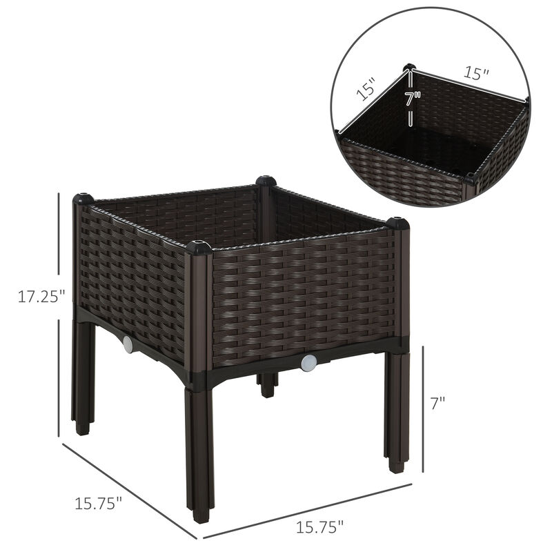Hivvago Garden Bed with Legs Raised Planter for Vegetables and Herbs image number 2