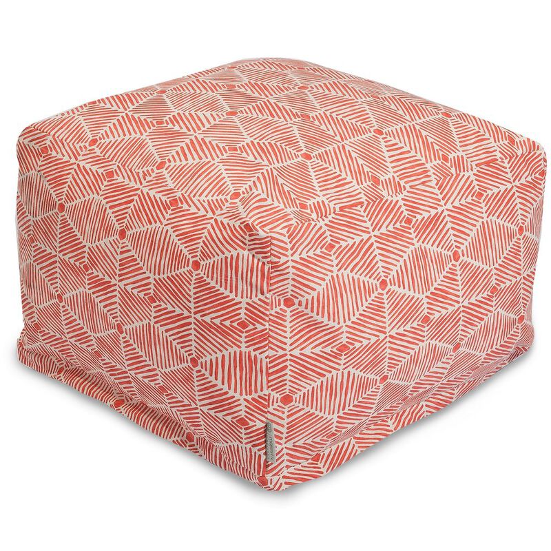 Majestic Home Goods Ottoman Pouf Charlie Salmon