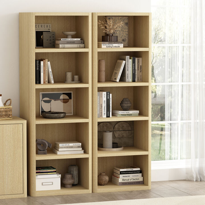 Rivington Neutral Open Bookcase (Set of 2)