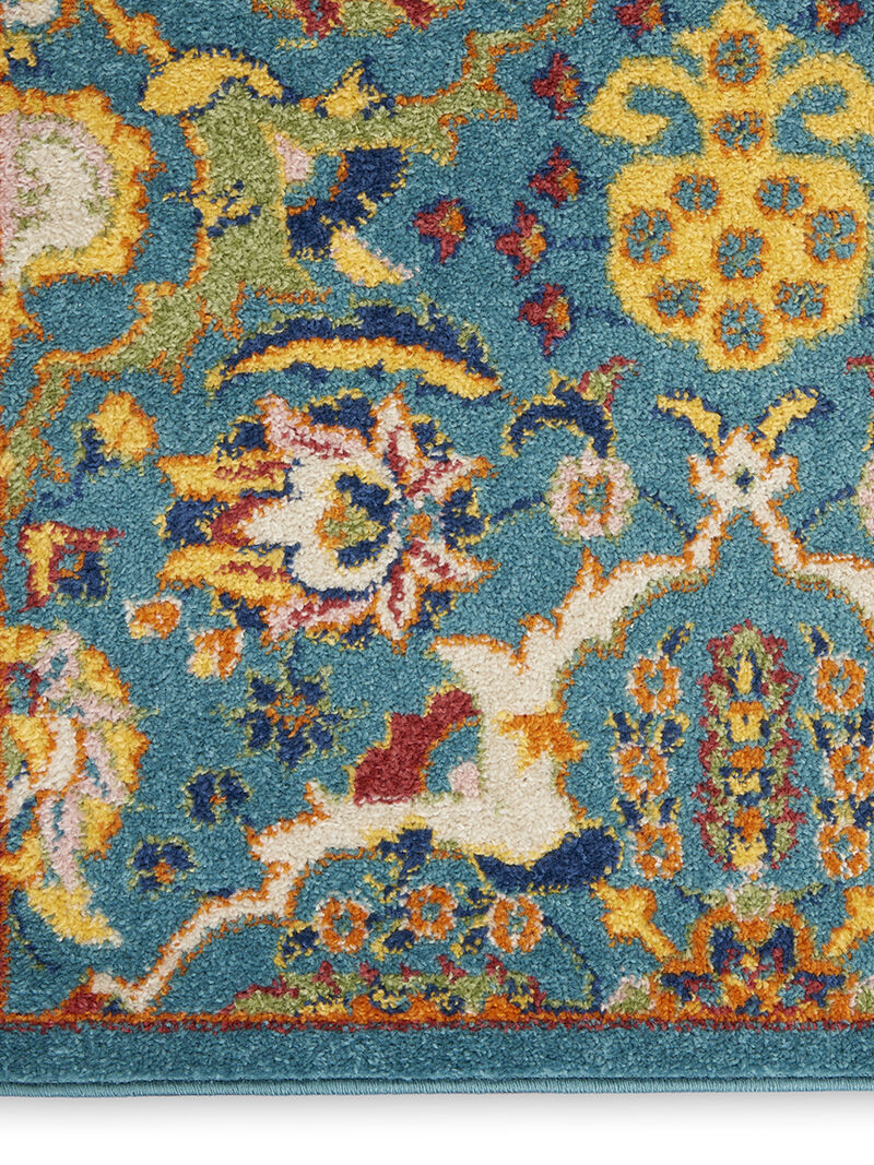 Allur ALR03 Turquoise/Ivory 2' x 3' Rug