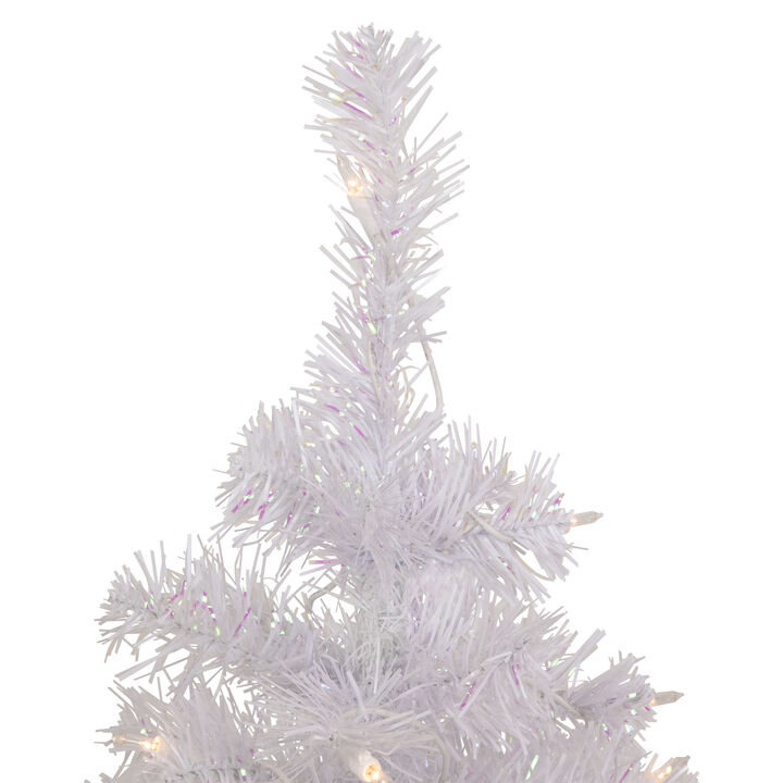 2' Pre-lit Rockport White Pine Artificial Christmas Tree  Clear Lights