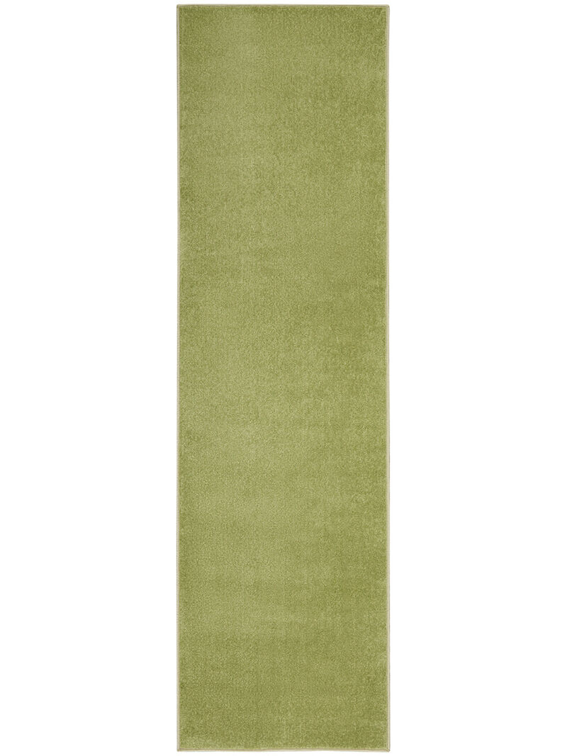Nourison Essentials NRE01 Green 2'2" x 14' Rug image number 0