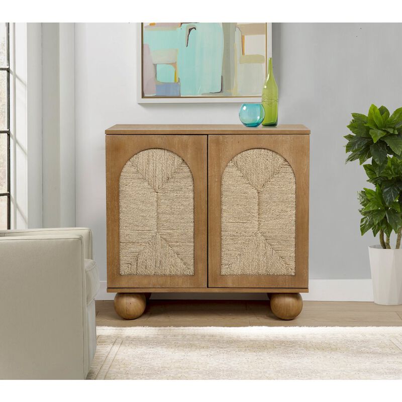 Cyrus 31" Wide 2-Door Accent Cabinet Natural Wood Finish image number 5