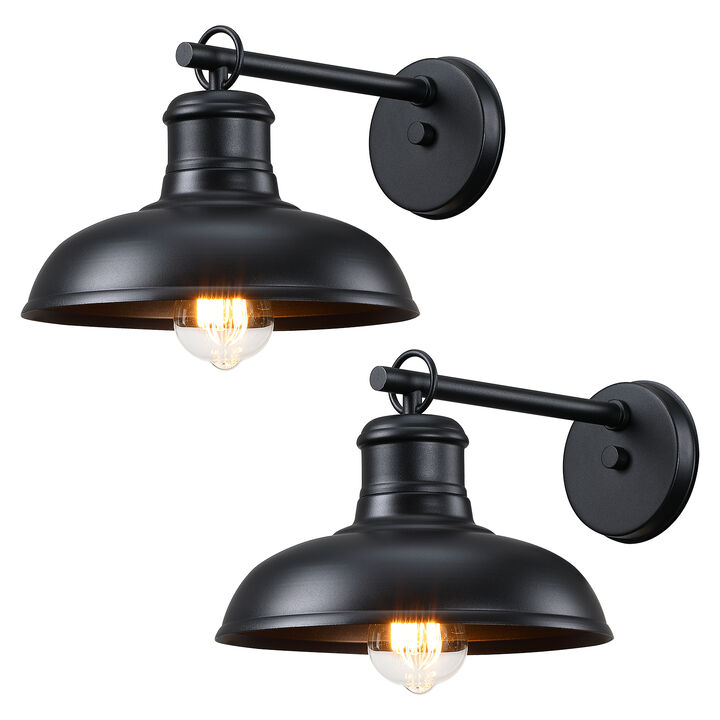 2-Pack 13.59" Farmhouse 1-Light Outdoor Wall Lights