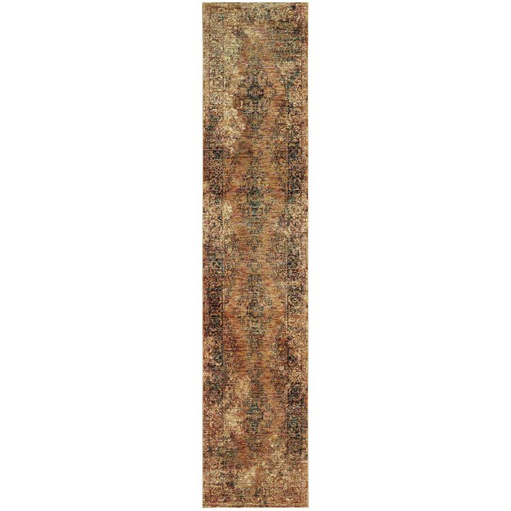 HomeRoots Oriental Distressed Runner Rug
