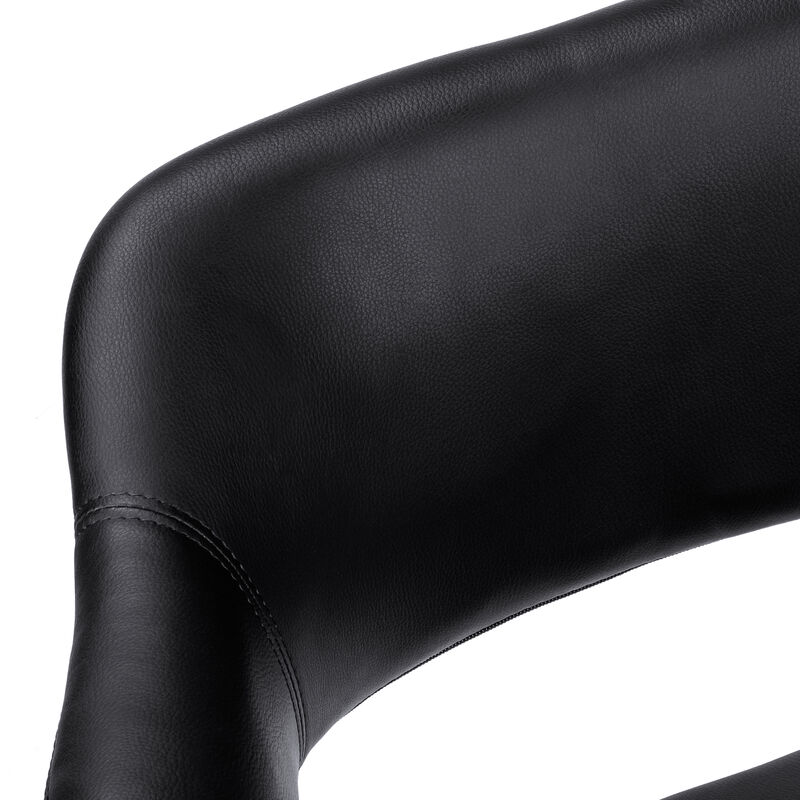 Monarch Specialties I 7298 Office Chair, Adjustable Height, Swivel, Ergonomic, Armrests, Computer Desk, Work, Metal, Pu Leather Look, Black, Chrome, Contemporary, Modern