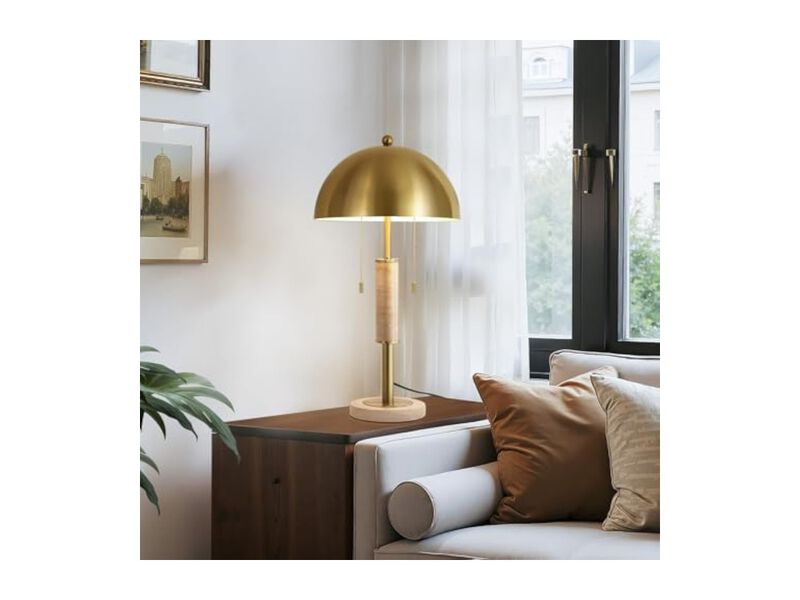 Modern Mid Century Metal Nightstand Lamp For Living Room Bedroom Nightstand Gold image number 1