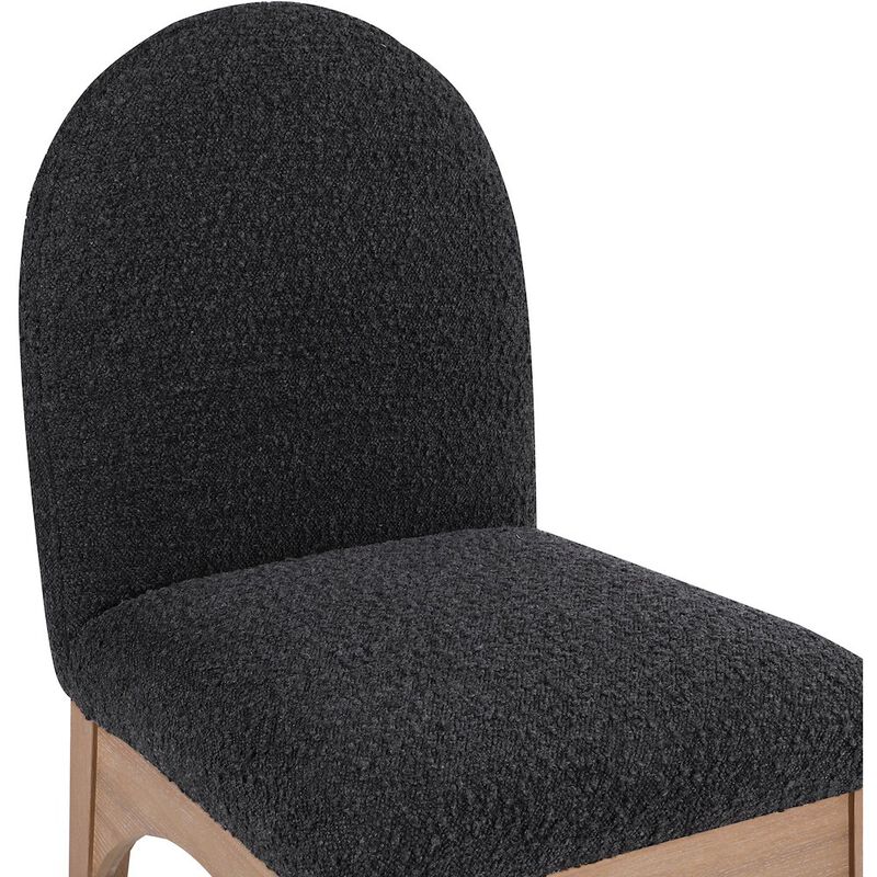 Meridian Furniture Waldorf Black Boucle Fabric Dining Chair
