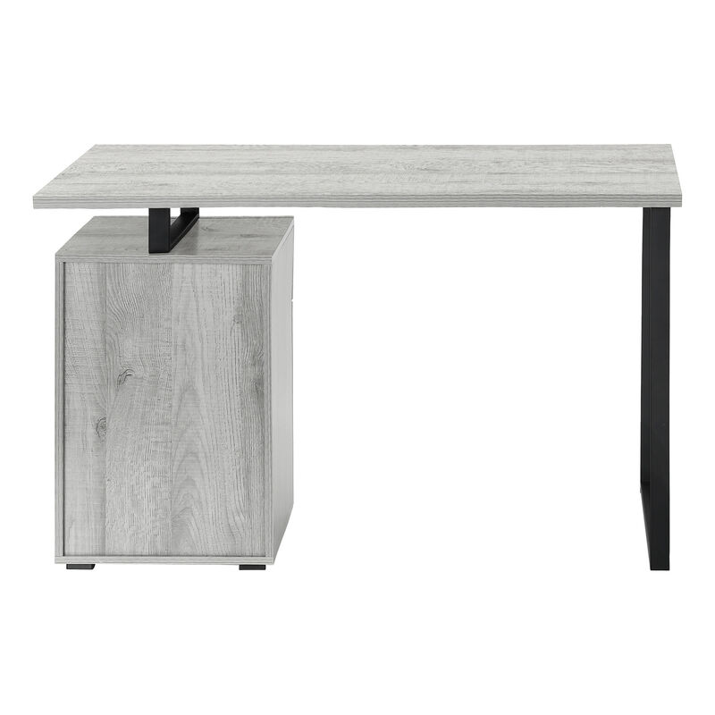 HomeRoots 47" Gray and Black Wood and Metal Sled Computer Desk image number 4