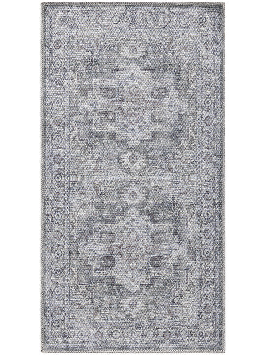 Machine Washable Series 1 SR101 Ivory/Gray 3' x 5' Rug