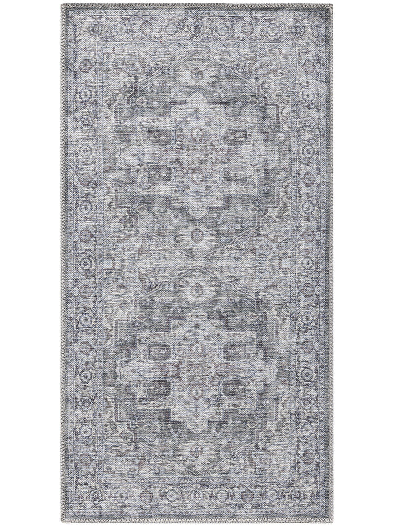 Machine Washable Series 1 SR101 Ivory/Gray 3' x 5' Rug