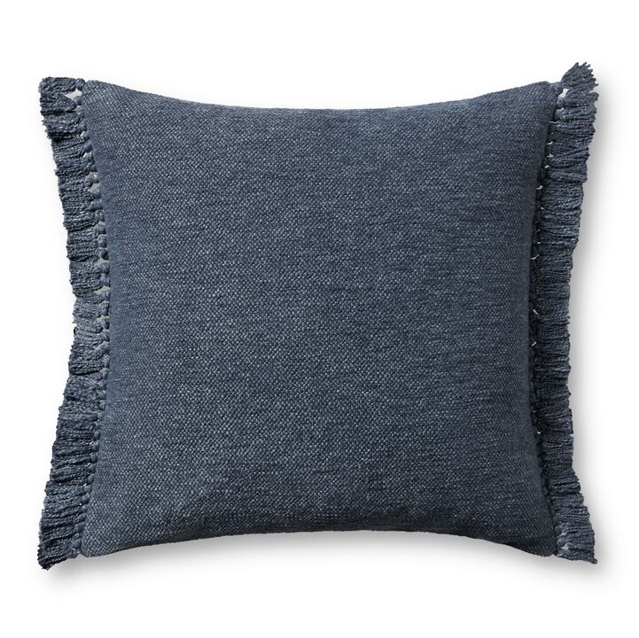 Jett PMH0063 Navy 22''x22'' Down Pillow by Magnolia Home by Joanna Gaines x Loloi