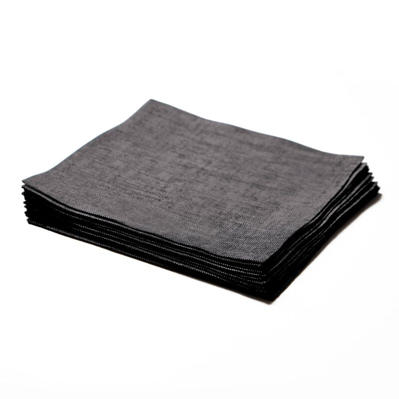 Solino Home Athena 100% Linen Cocktail Napkins &ndash; Set of 12, 6 x 6 in, Machine Washable, Holiday and Everyday Dining