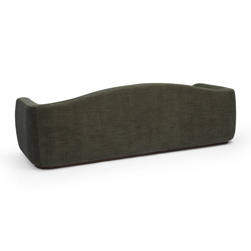 Camille Green Performance Linen Chenille Sofa image number 3