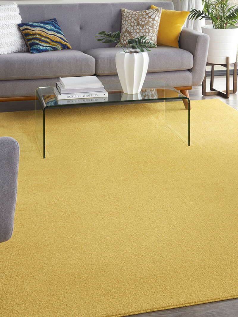 Nourison Essentials NRE01 Yellow 7' x 10' Rug image number 7