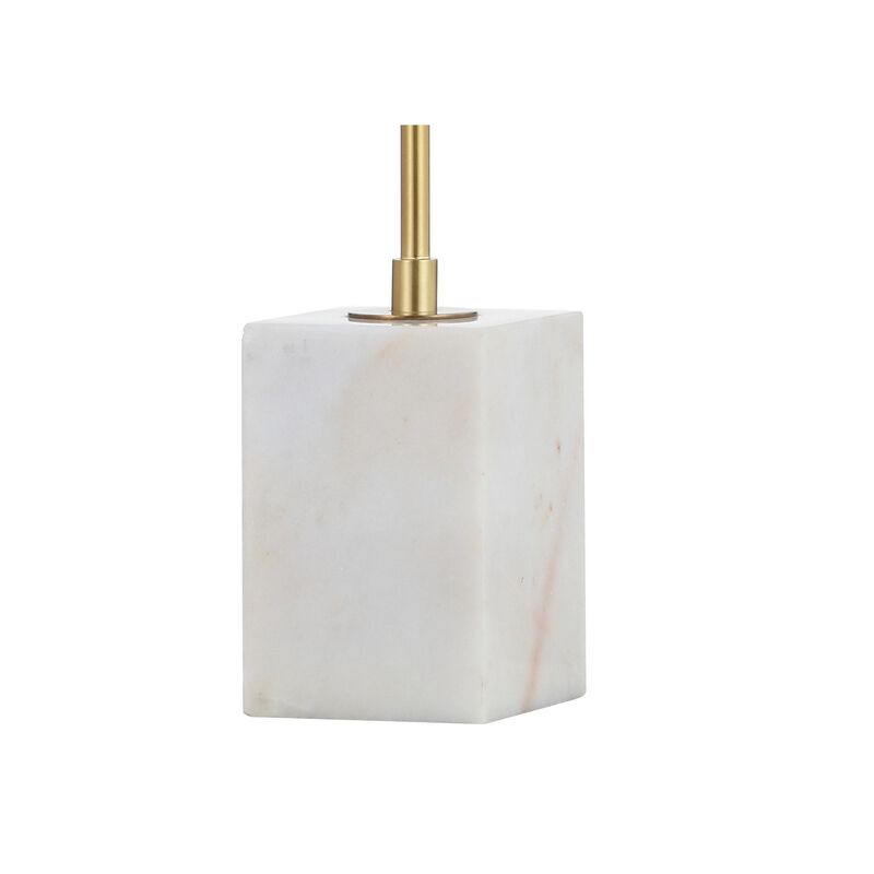 Ana Gold Arched Metal with Marble Base LED Table Lamp