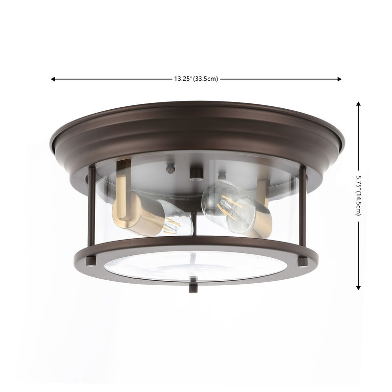 Lauren Metal/Glass LED Flush Mount