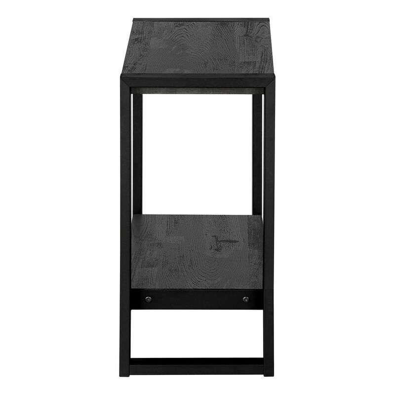 Accent Table, Side, End, Nightstand, Lamp, Living Room, Bedroom, Black Laminate
