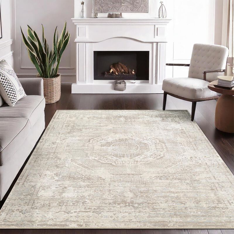 Pasargad Home Turkish Mamluk Cream Area Rug image number 4