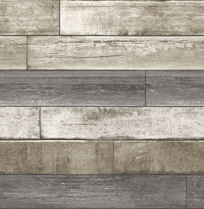Grey Weathered Plank Wallpaper