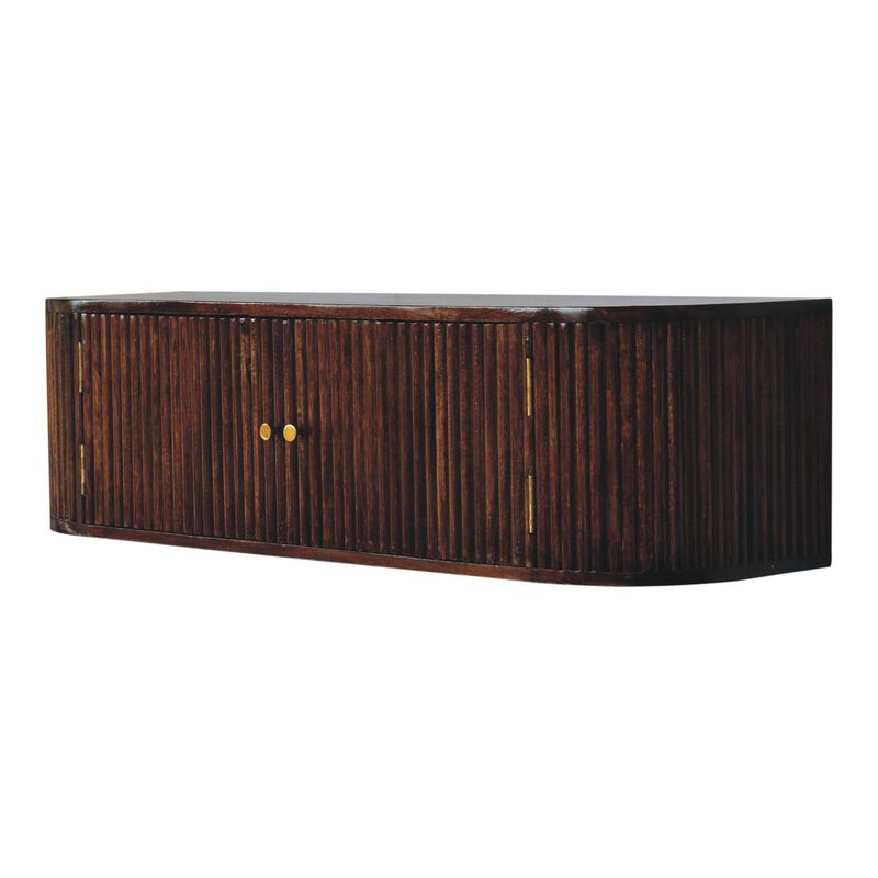 Artisan Furniture Solid Wood Chunky Chestnut Wall Mounted Console , Brown image number 2
