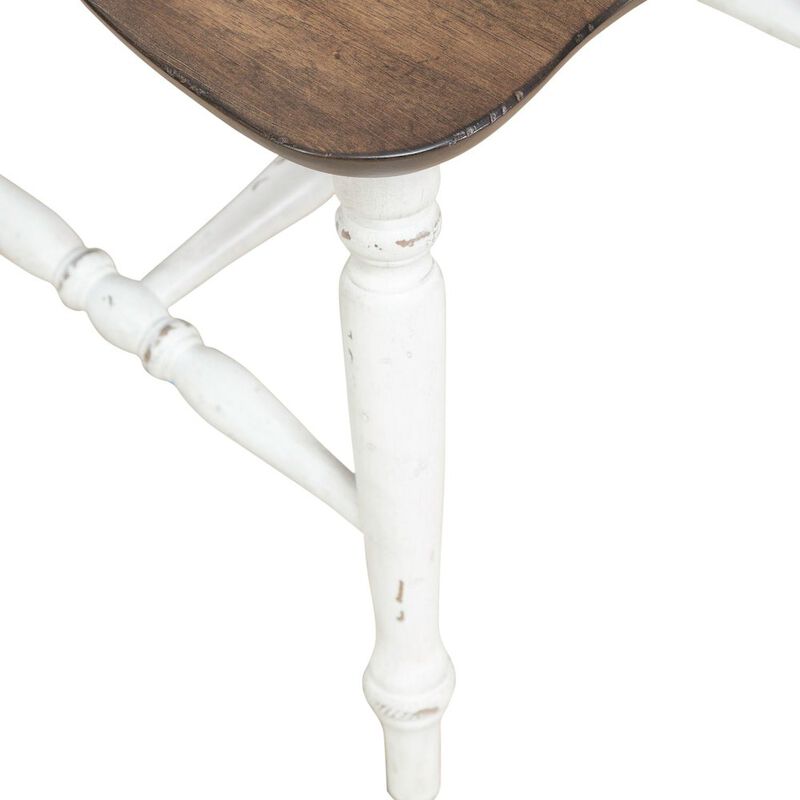 Liberty Furniture Al Fresco Slat Back Side Chair for Dining Room - Set of 2 -Graphite & Whitestone image number 6