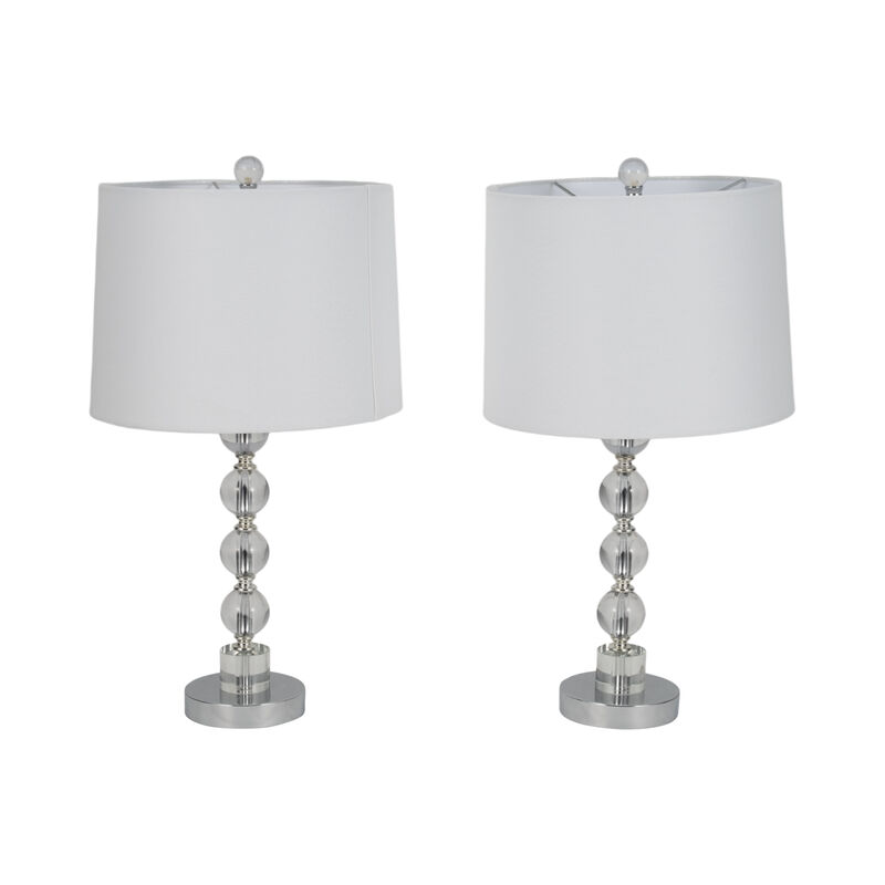 S/2 22" Crystal Table Lamp image number 2