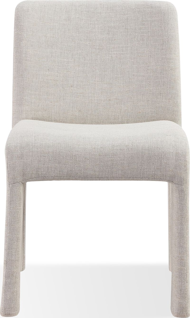 Devon Fully Upholstered Dining Chair in Turtle Dove Linen - Set of 2