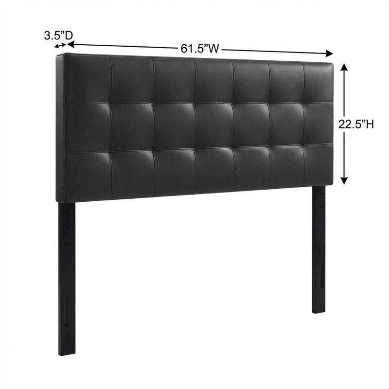 Upholstered Vinyl Queen Headboard with Elegant Design and Durable Finish image number 2
