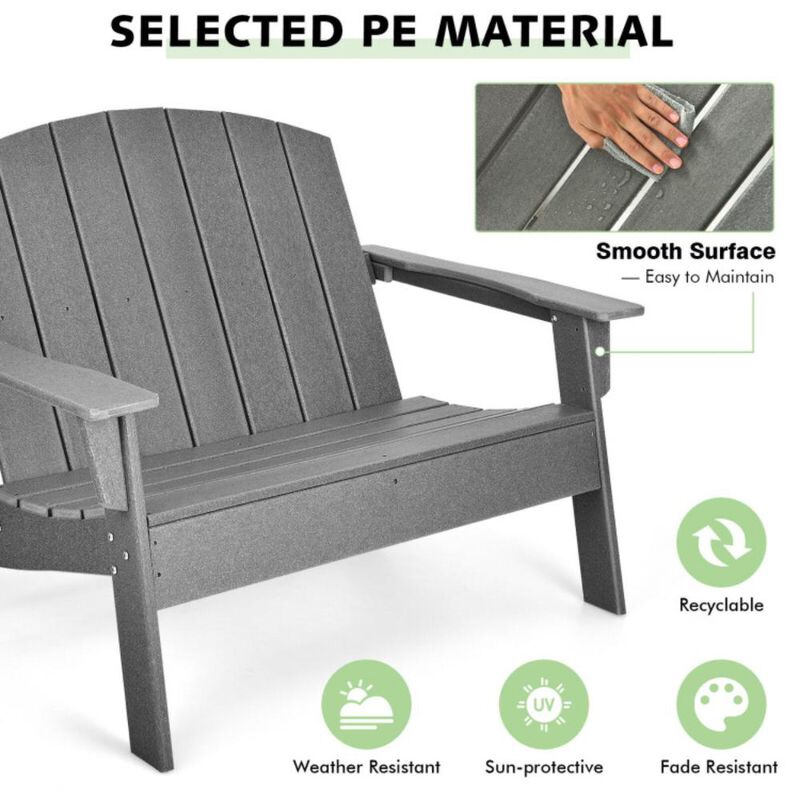 Hivvago HDPE Patio Adirondack Chair for Porch Garden Backyard