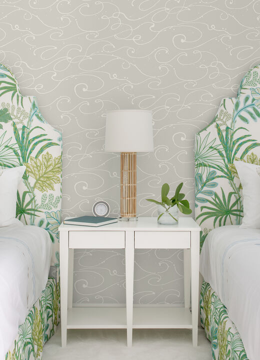 Kuroshio Taupe Ocean Wave Wallpaper (Set of 2)