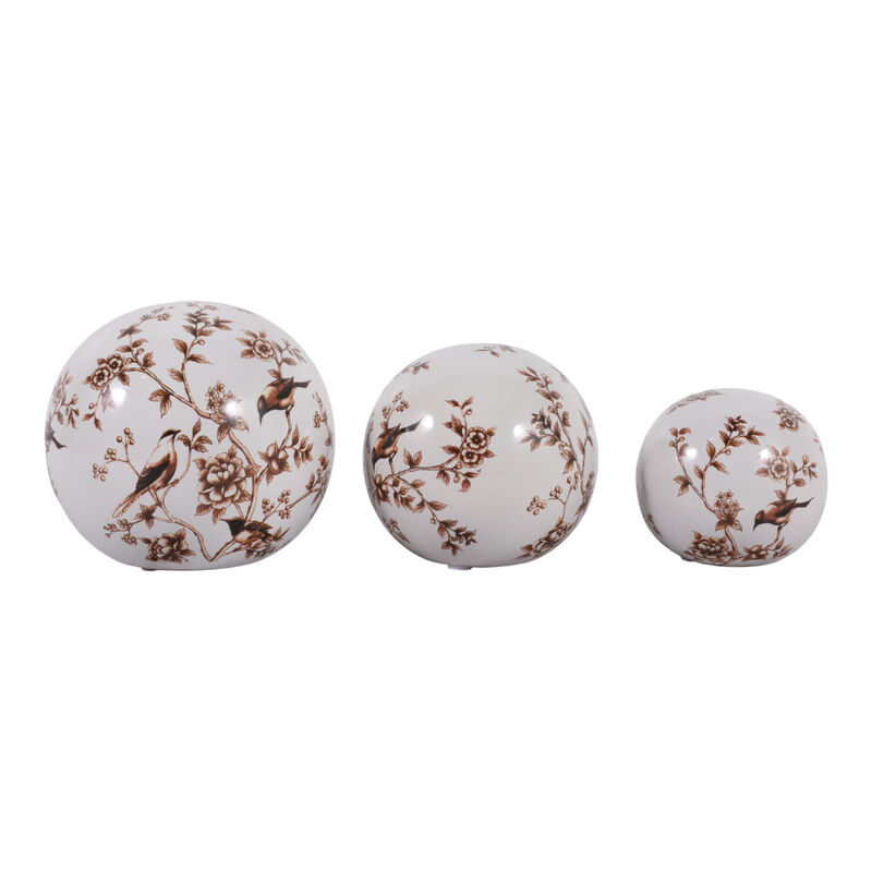 S/3 4/5/6" Birds & Blooms Orbs image number 5
