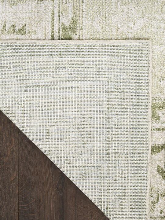 Astra Machine Washable ASW11 Ivory/Green 3'3" x 5' Rug