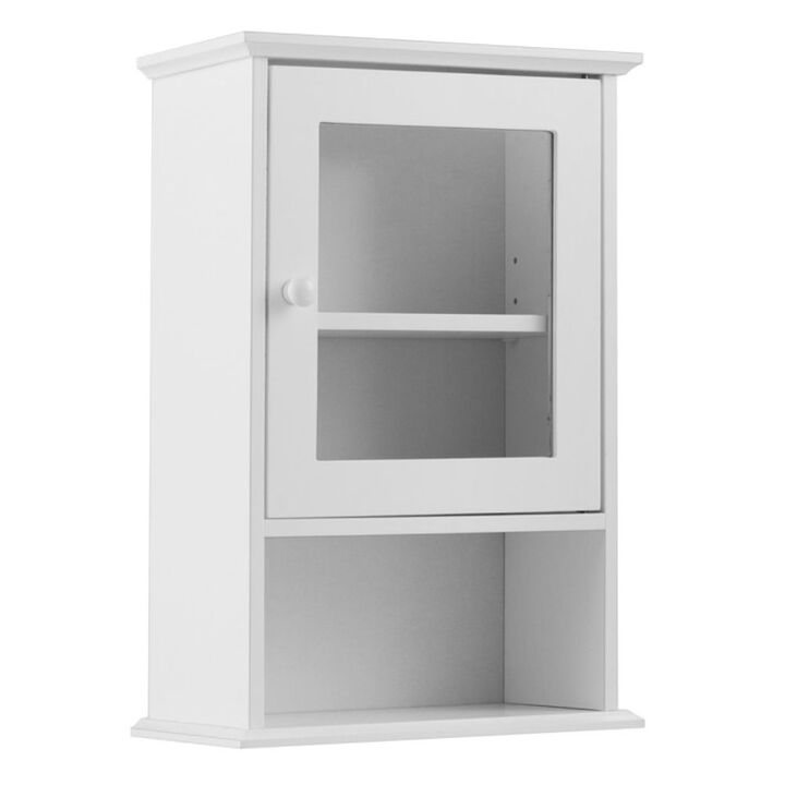 Hivvago Bathroom Wall Mounted Adjustable Hanging Storage Medicine Cabinet-Gray