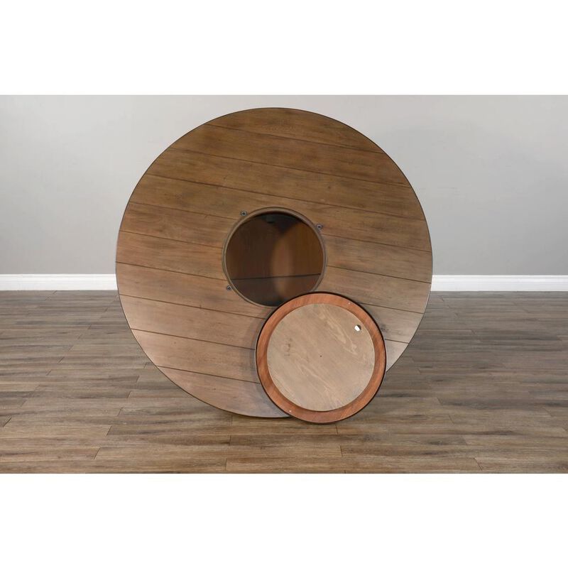 Sunny Designs Round Pub Table with Wine Barrel Base