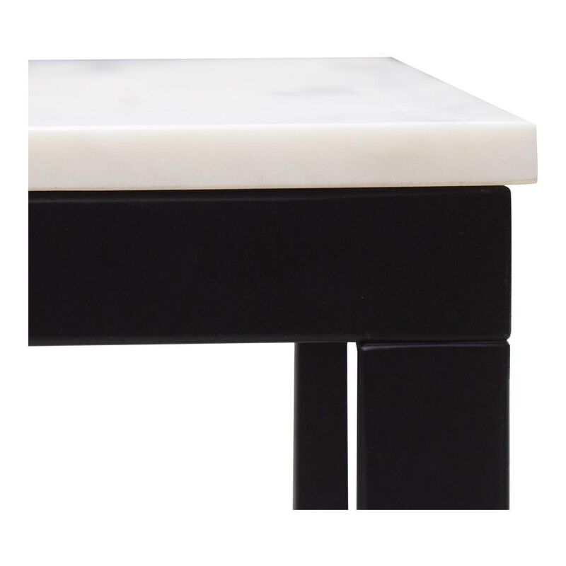 Moe’s Parson Side Table White Marble