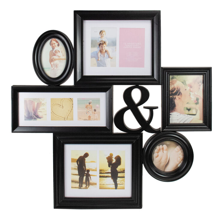 27" Black Ampersand Multi-Sized Photo Collage Picture Frame