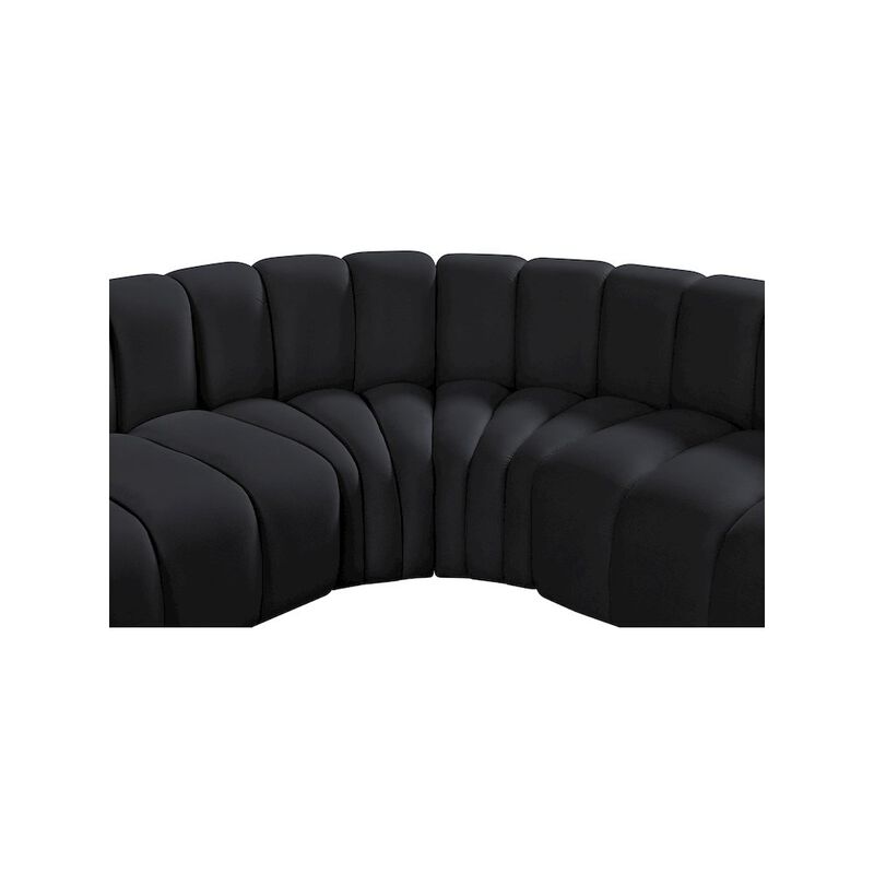 Meridian Furniture Arc Black Velvet Modular Sofa
