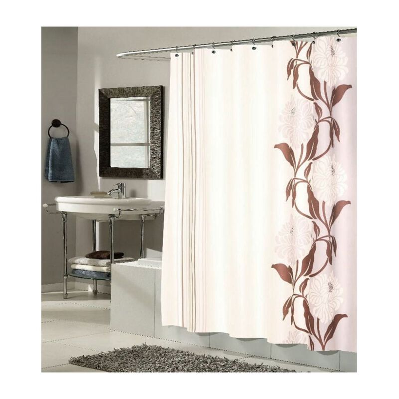 Carnation Home Fashions FSCCH13 Chelsea Fabric Shower Curtain in