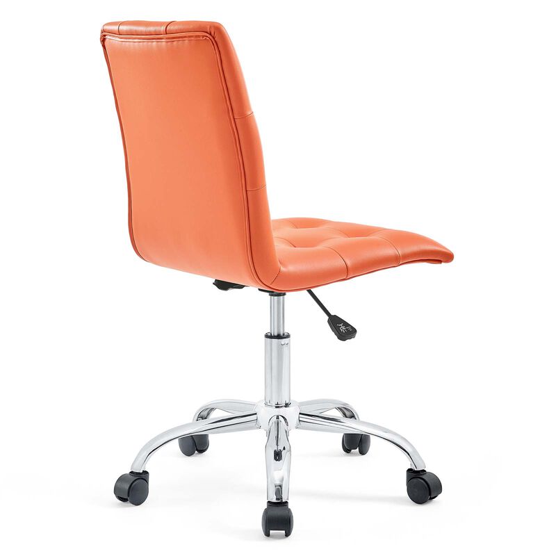 Modway Furniture - Prim Armless Mid Back Office Chair Orange image number 4
