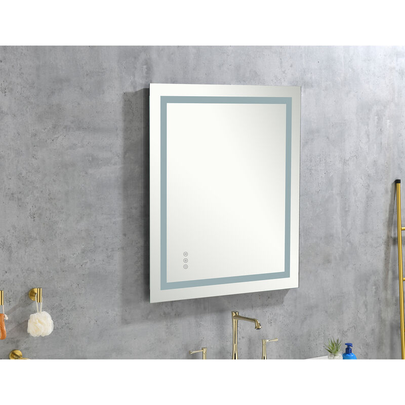 LED Bathroom Mirror with Frontlit and Backlit Modern Lighting for Clear Reflection and Ambient Glow