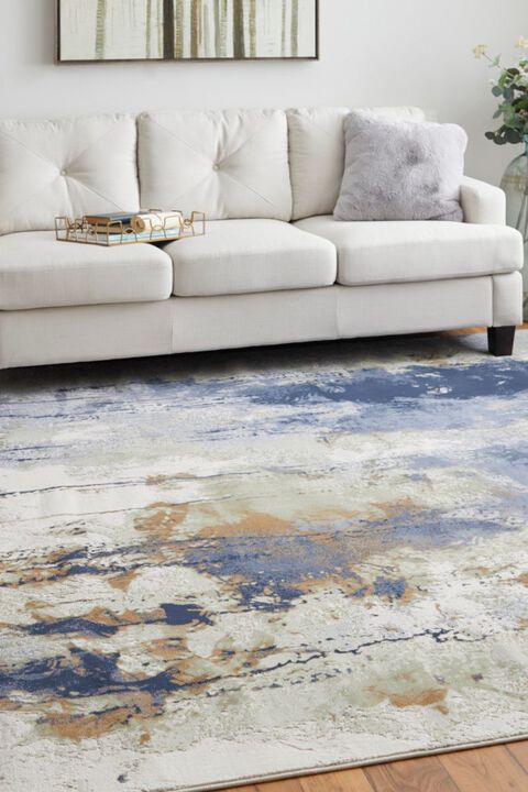 Clio 39K1F Blue/Multi 2'9" x 7'10" Runner Rug