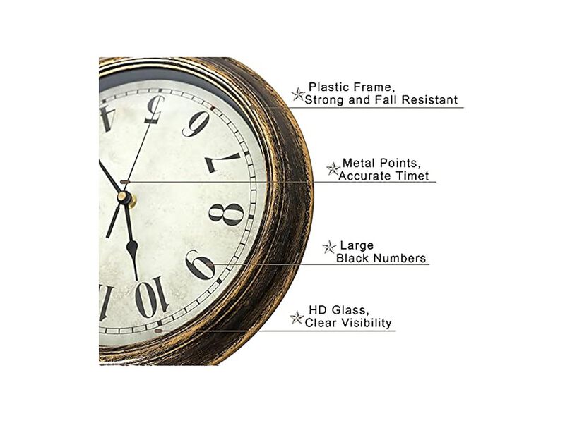 Decorative Wall Clock 12 Inch Silent Non Ticking Battery Operated image number 3