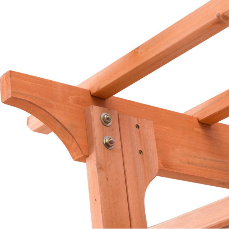 Hivvago 7 Feet Garden Wooden High Arbor Arch Plant Pergola